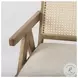 Donna Beige And Light Brown Wood Cane Back Accent Chair