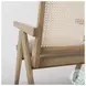 Donna Beige And Light Brown Wood Cane Back Accent Chair