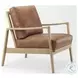 Raeleigh Tan Faux Leather Accent Chair