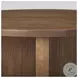 Enzo Medium Brown Fluted Wood Foyer Round Accent Table