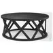 Forsey Black Wood Round Coffee Table