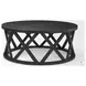 Forsey Black Wood Round Coffee Table