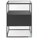 Samson Matte Black Metal And Glass Side Table
