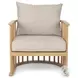 Kopari Beige Fabric Accent Chair