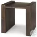 Athelia Dark Brown Wood Accent Table