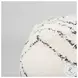 Tapir Beige Cotton Argyle Pattern Square Pouf