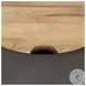 Eclipse Brown Wood And Gunmetal Gray Metal Drum Side Table