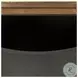 Eclipse Brown Wood And Gunmetal Gray Metal Drum Side Table