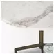 Serre White Marble And Gold Metal 3 Prong End Table