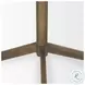 Serre White Marble And Gold Metal 3 Prong End Table