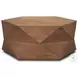 Arreto Medium Brown Hexagonal Hinged Storage Small Coffee Table