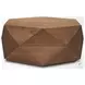 Arreto Medium Brown Hexagonal Hinged Storage Small Coffee Table