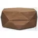 Arreto Medium Brown Hexagonal Hinged Storage Small Coffee Table