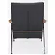 Grosjean Black Leather Accent Chair