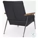 Grosjean Black Leather Accent Chair