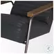 Grosjean Black Leather Accent Chair