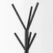 Everett Matte Black 71" Metal Shelves Coat Rack