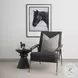 Grosjean Black Leather Accent Chair