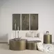 Eclipse Dark Brown Wood And Antique Brass Metal Drum Side Table
