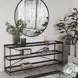 Trey Glass And Black Metal Console Table