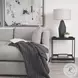 Trey Glass And Black Metal Square Accent Table