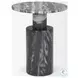 Taite Dark Gray Marble Pedestal Accent Table