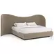 Clio Dark Taupe King Upholstered Bed