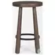 Weldon Dark Brown And Black Metal Counter Height Stool