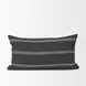 Jayme Gray and White Decorative Lumbar Pillow Cover