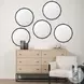 Elena Black Small Wall Mirror