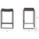 Clarissa Dark Brown Woven Leather Counter Height Stool