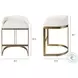 Hollyfield II Cream Upholstered Counter Height Stool