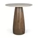 Allyson Medium Brown and Pink 32" Round Marble Top Bistro Table