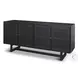Grier Matte Black Cane Sideboard