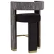 Adamina Abbington Black and Hobbes Night Upholstered Bar Stool
