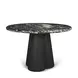 Marilyn Black and White 48" Round Marble Top Dining Table