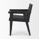 Reid Black Upholstered Dining Armchair