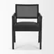 Reid Black Upholstered Dining Armchair