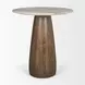 Allyson Medium Brown and Pink 32" Round Marble Top Bistro Table