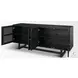 Grier Matte Black Cane Sideboard
