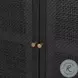 Grier Matte Black Cane Sideboard