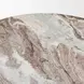 Marbrello Pink and Espresso Brown Marble Top Round Side Table