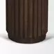 Marbrello Pink and Espresso Brown Marble Top Round Side Table