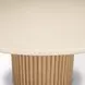 Marbrello Cream and Brown 60" Round Marble Top Dining Table