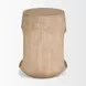Cove Light Brown Round Sculptural Open Side Table