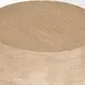 Cove Light Brown Round Sculptural Open Side Table