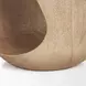 Cove Light Brown Round Sculptural Open Side Table