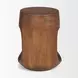 Cove Brown Round Sculptural Open Side Table