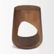 Cove Brown Round Sculptural Open Side Table