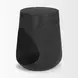 Cove Black Round Sculptural Open Side Table